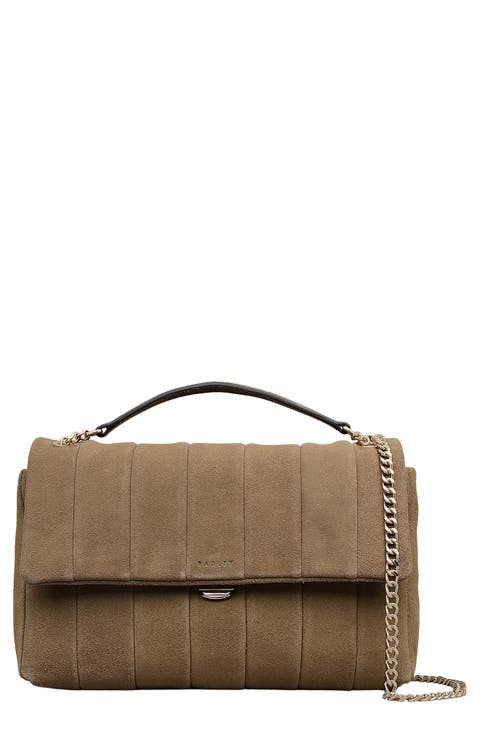 Burton Way Quilted Suede Crossbody Bag