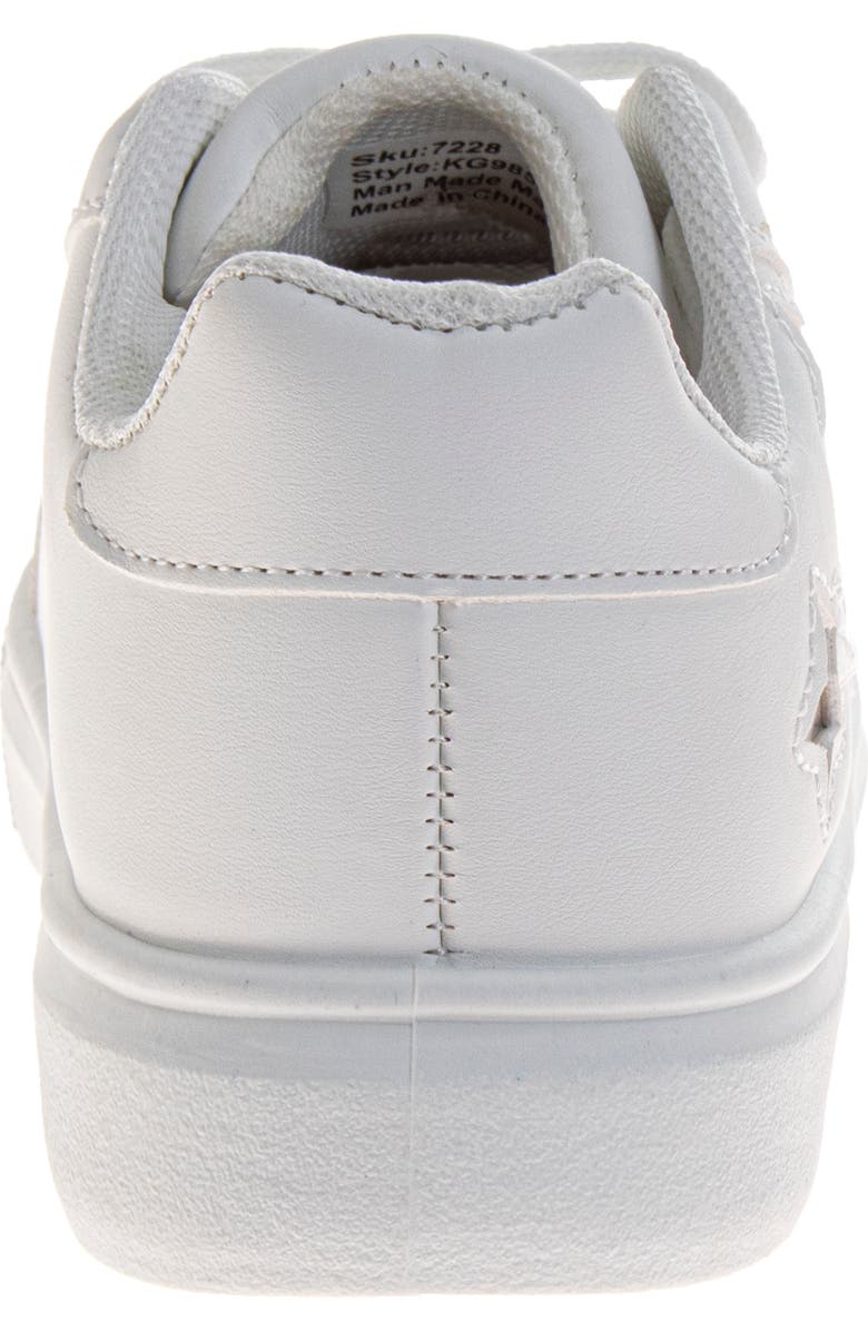 Kensie Girl Lace-Up Stars Casual Sneakers, Alternate, color, White/Multicolor