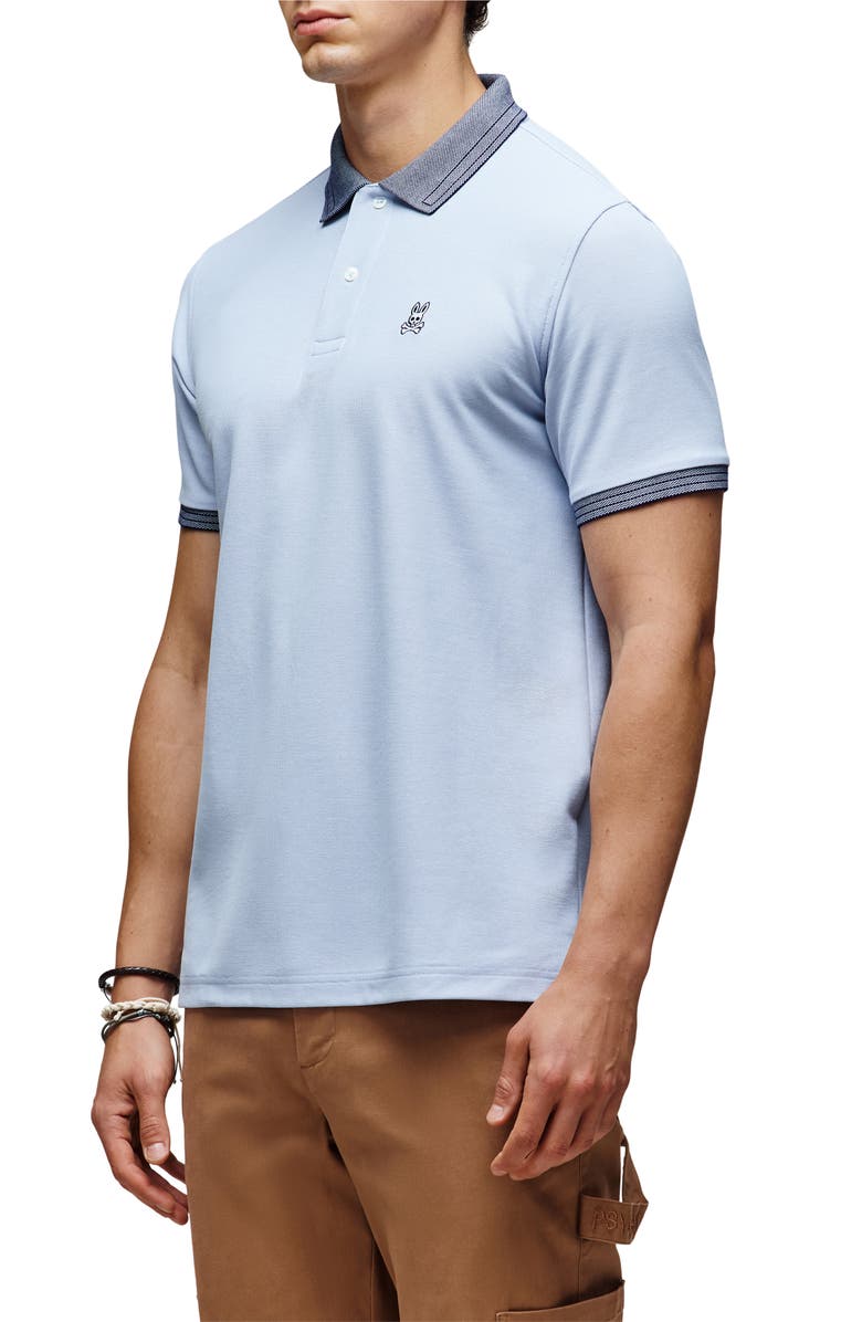 Psycho Bunny Murphy Pima Cotton Piqué Polo, Alternate, color, Zen Blue