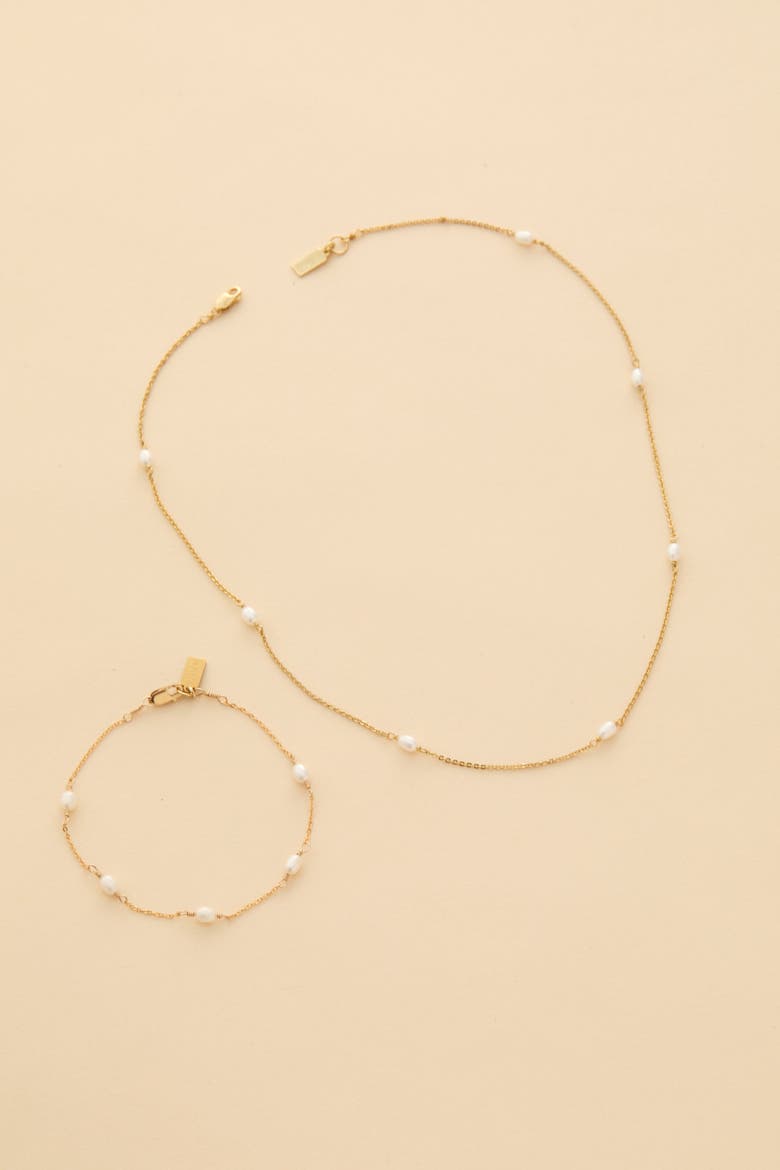 Madeline Pearl Bracelet, Alternate, color, Gold