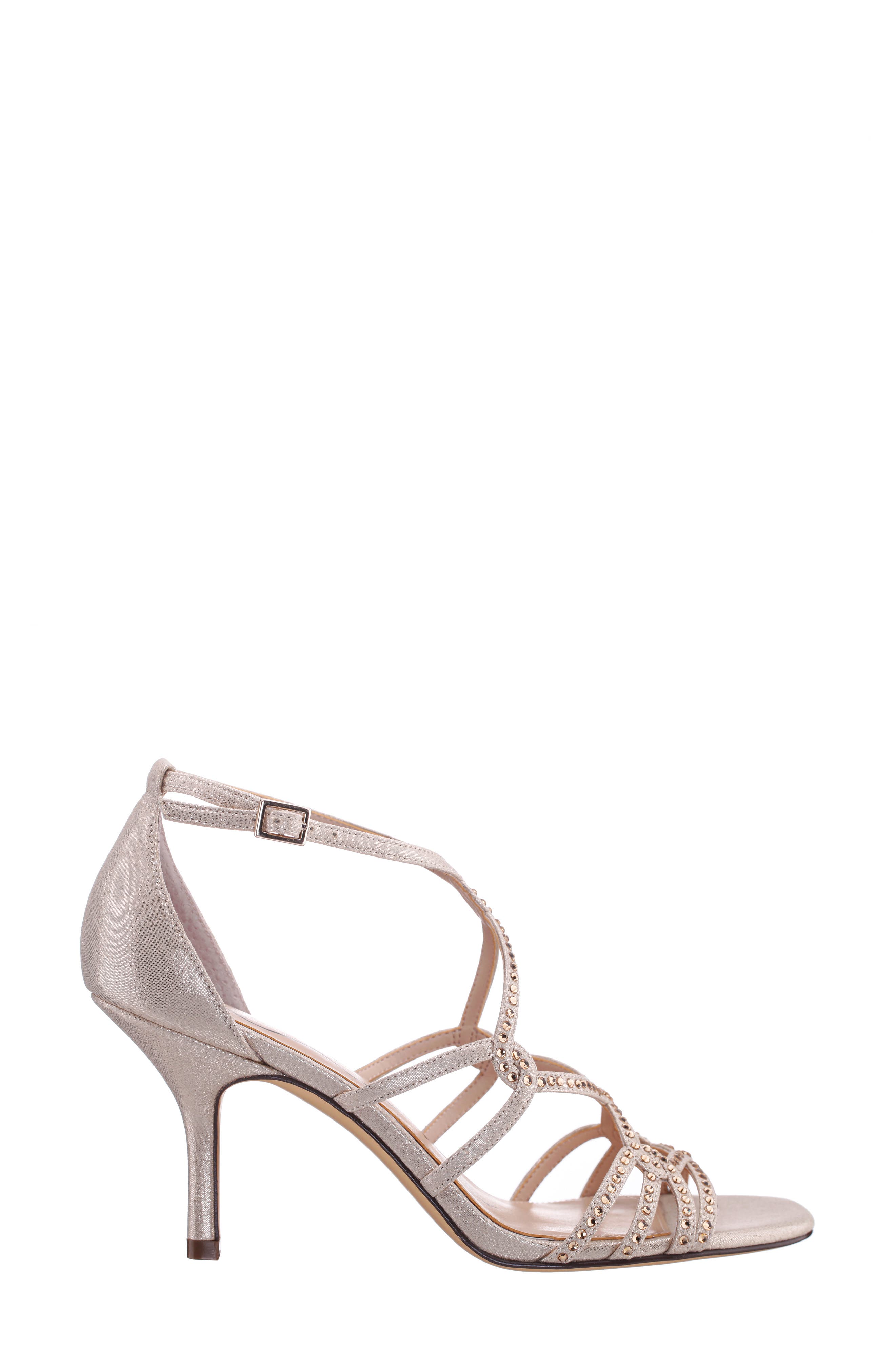 Aniela Ankle Strap Sandal, Alternate, color, PLATINO