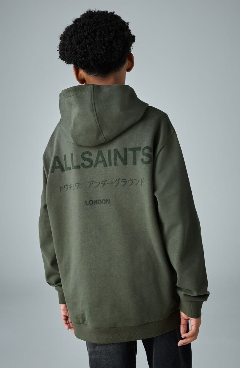 smALLSAINTS by ALLSAINTS Kids' Underground Hoodie, Alternate, color, Green