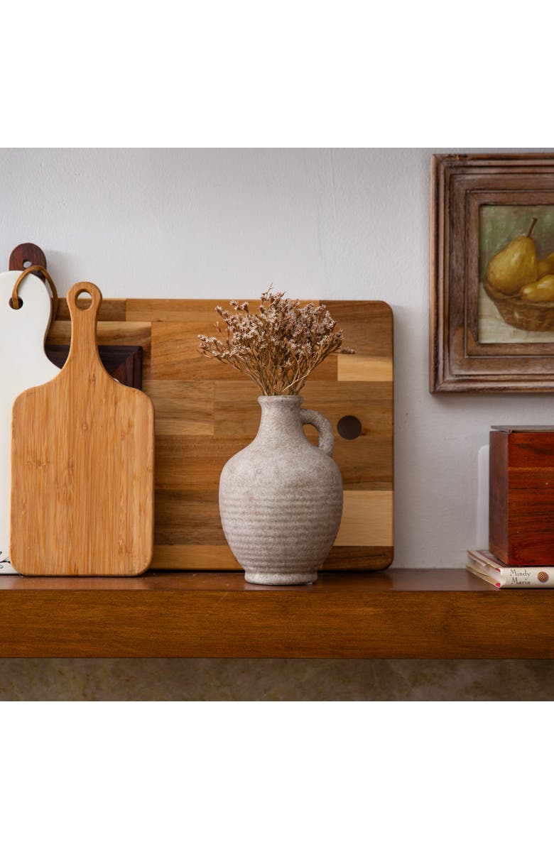 NEARLY NATURAL 7-in Natural Ceramic Jug, Alternate, color, Beige