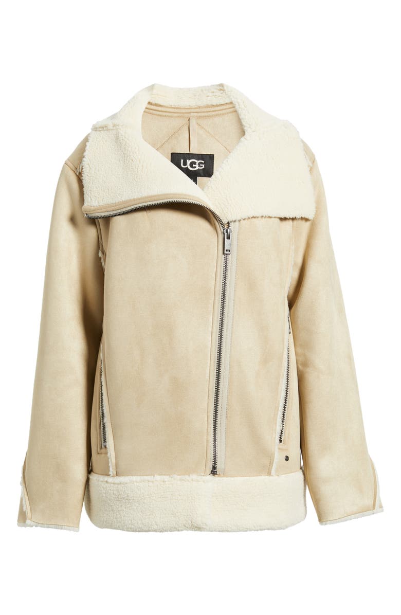 UGG<sup>®</sup> Avelie Luxefluff Faux Shearling Jacket, Alternate, color, Sand