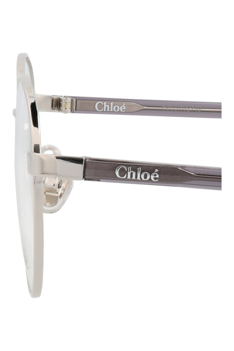 52mm Round Optical Glasses, Alternate, color, SILVER GREY TRANSPARENT