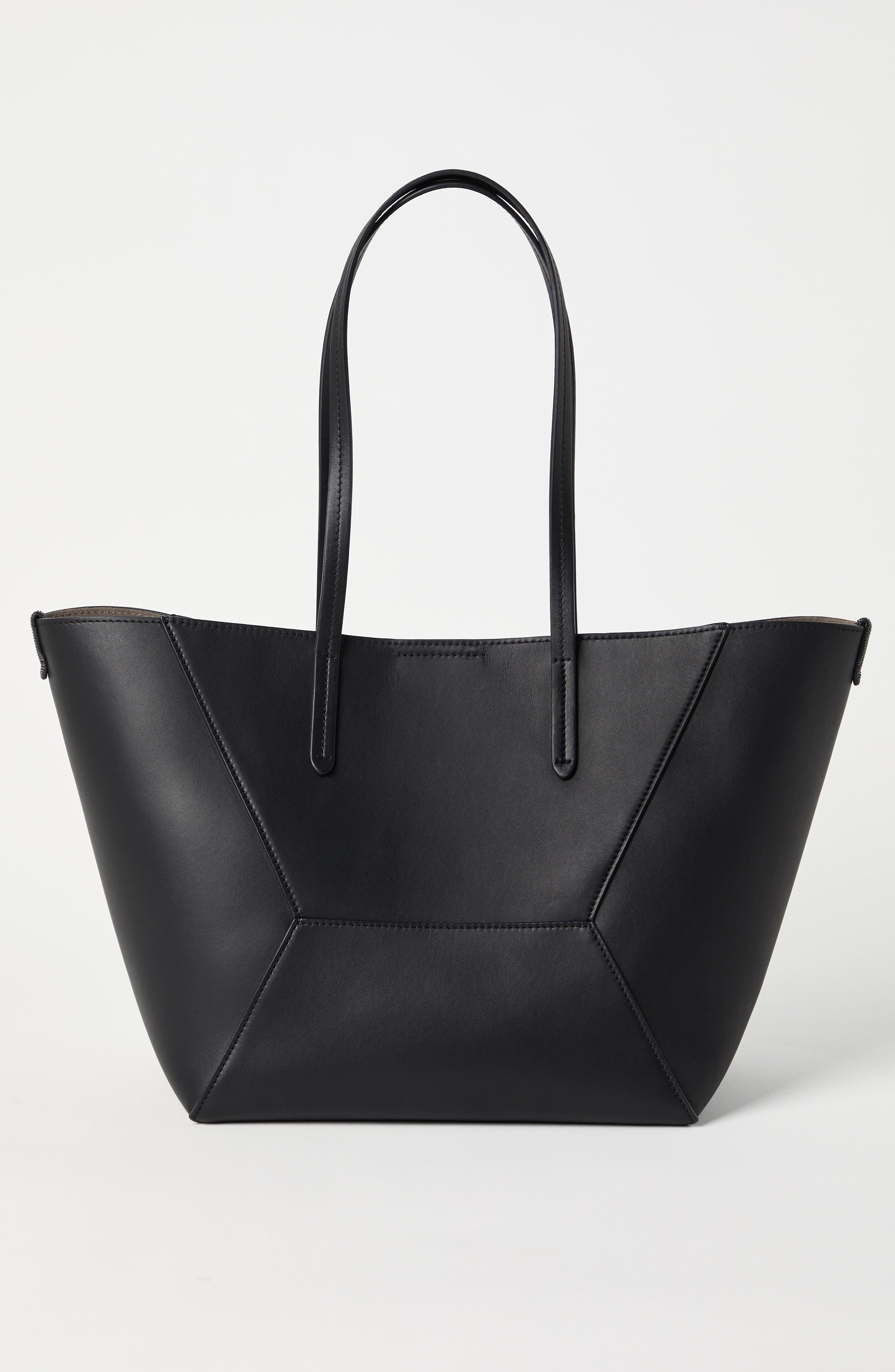 Brunello Cucinelli Shopper bag with monili, Alternate, color, 