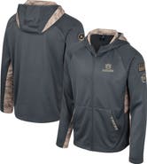 COLOSSEUM Men's Colosseum Charcoal Auburn Tigers OHT Military Appreciation Camo Raglan Full-Zip Hoodie