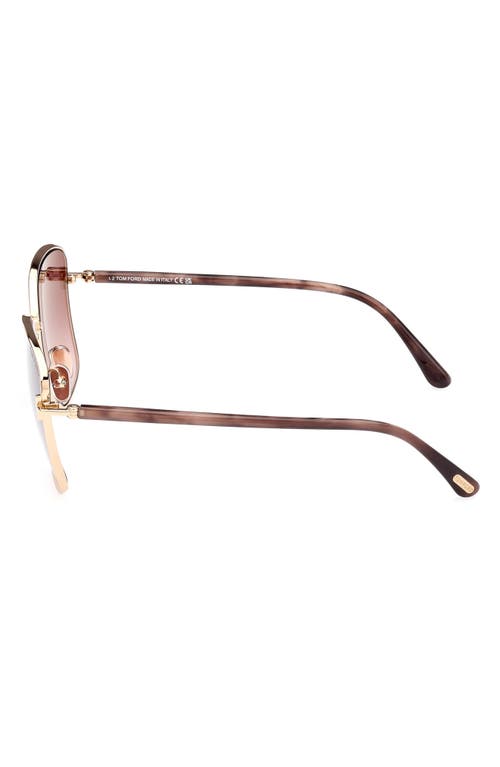 Tom Ford Fern 57mm Square Sunglasses In Pink