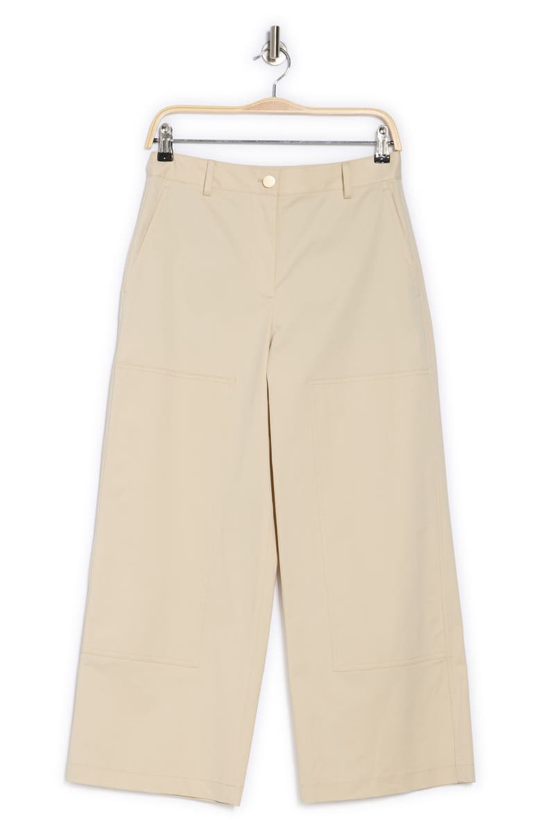 Theory Utility Patch Crop Wide Leg Pants, Alternate, color, Sand