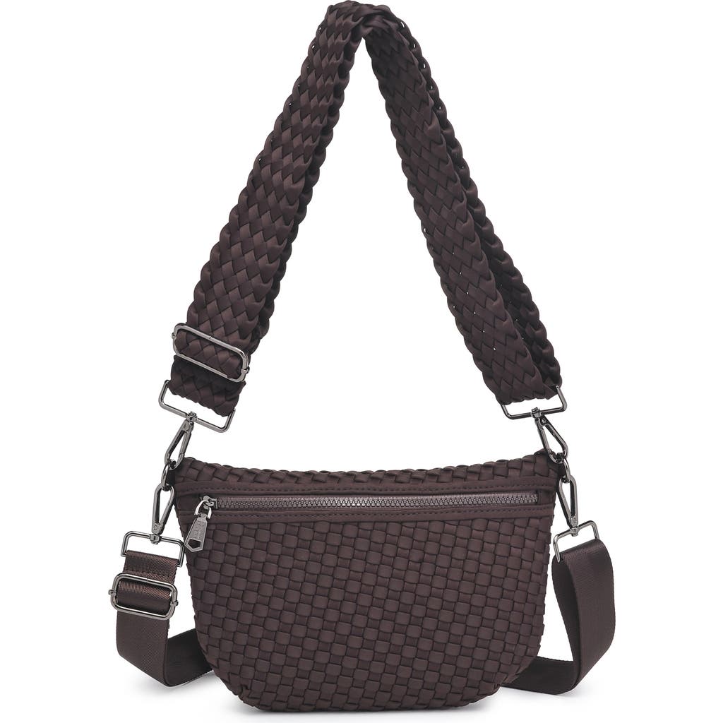 Sol And Selene Ethereal - Woven Neoprene Crossbody Bag In Chocolate