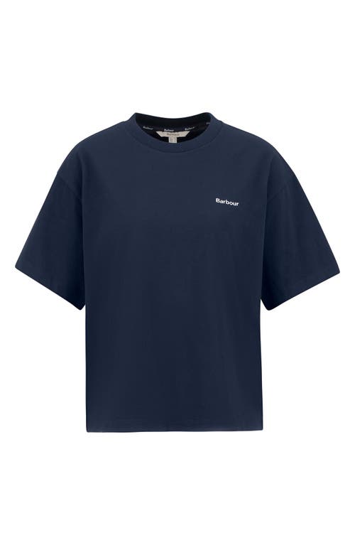 Barbour Jema Oversize Logo T-shirt In Blue