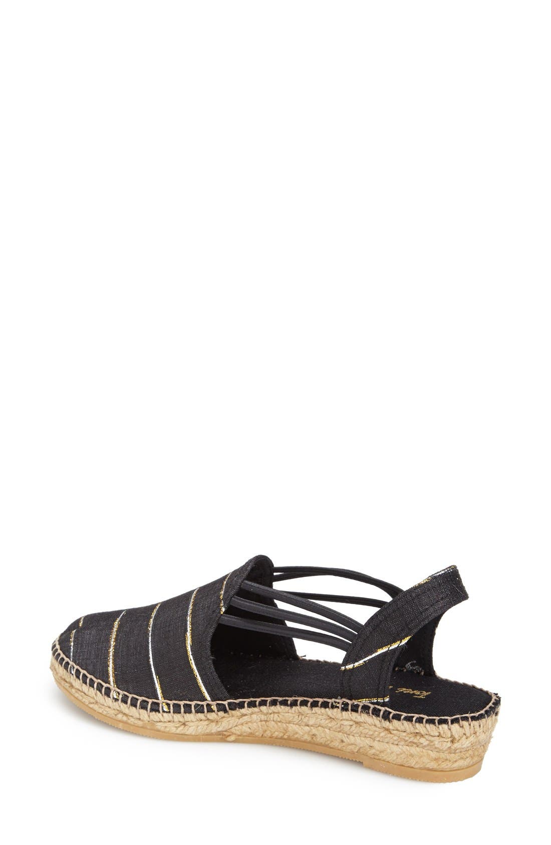 'Nantes' Silk Stripe Sandal, Alternate, color, STRIPE BLACK