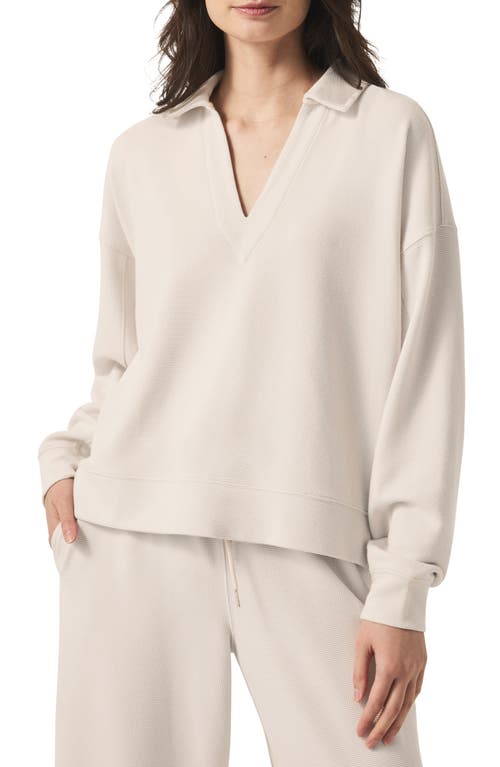SPLENDID SPLENDID WAFFLE SCUBA POLO SWEATSHIRT