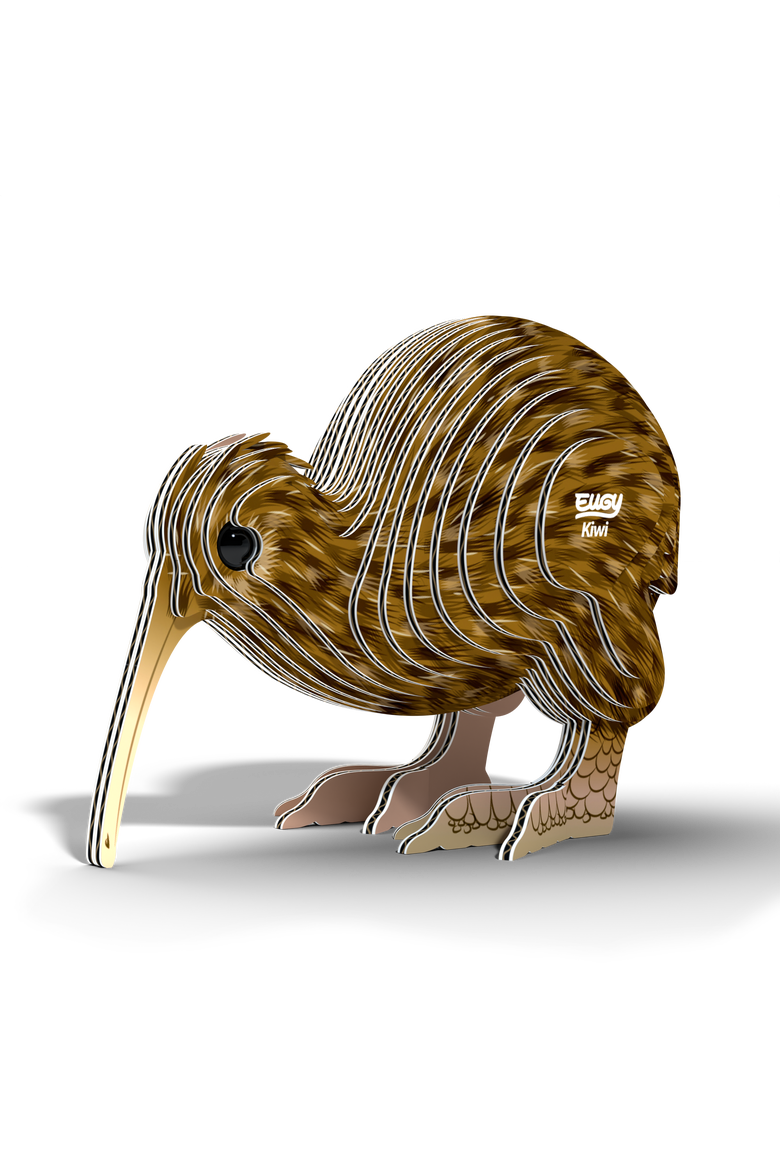 Brown Kiwi 3D Puzzle, Alternate, color, No Color