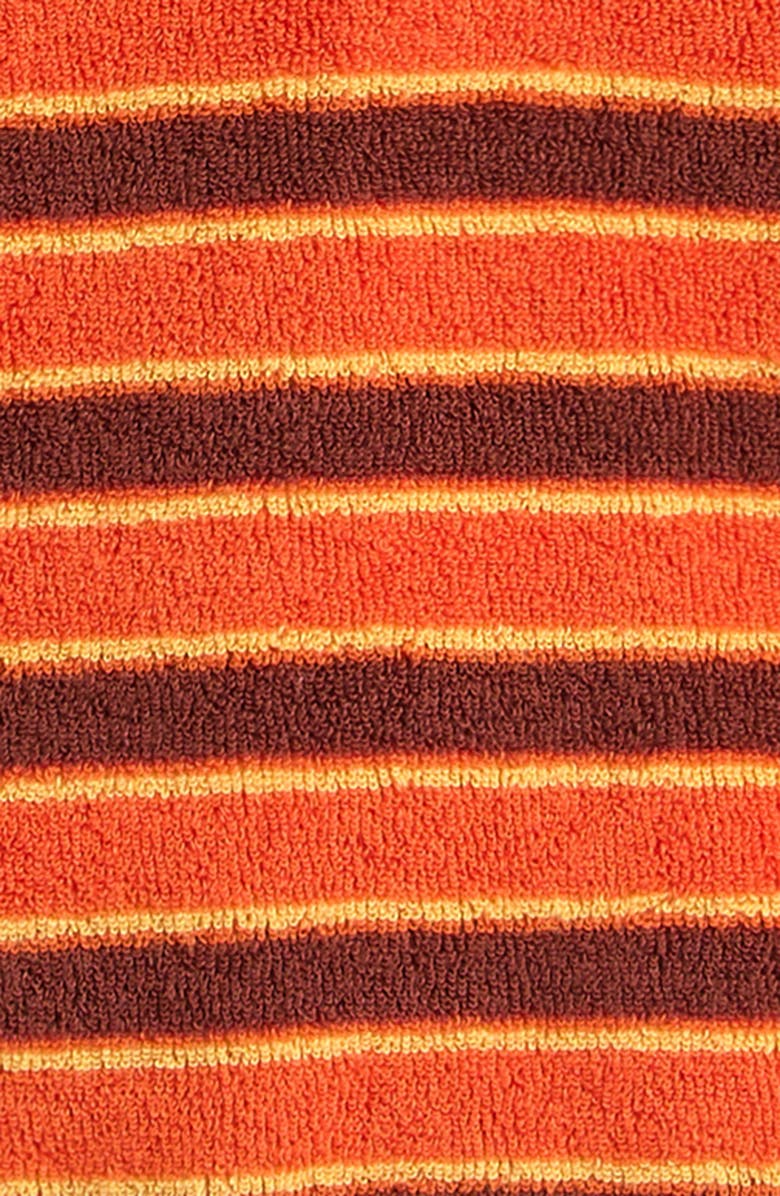 Bobo Choses Stripe Brick Terry Cloth Polo, Alternate, color, Orange