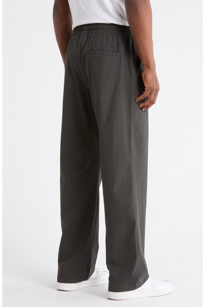 Tim Stretch Nylon Drawstring Pants, Alternate, color, BLACK