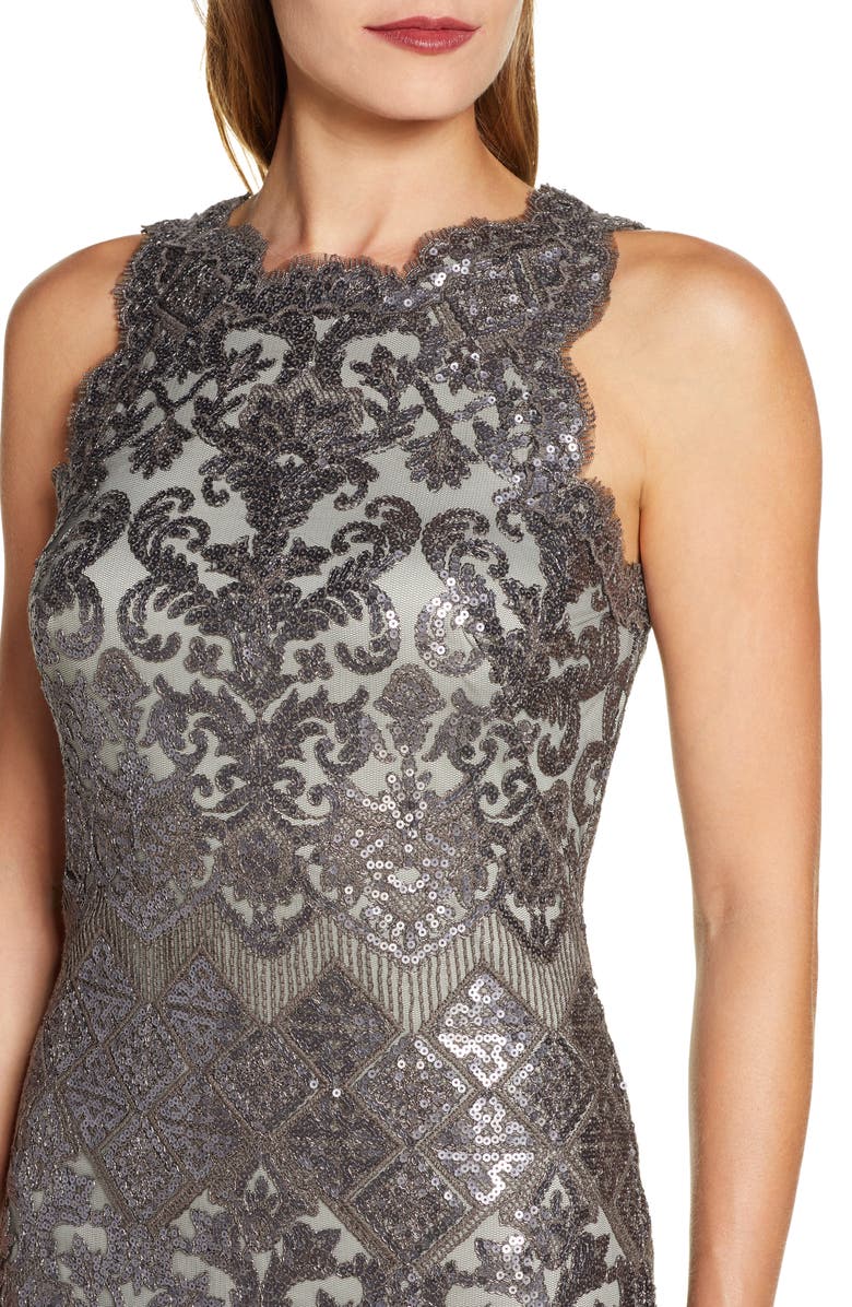 Tadashi Shoji Sequin Lace Cocktail Dress, Alternate, color, 