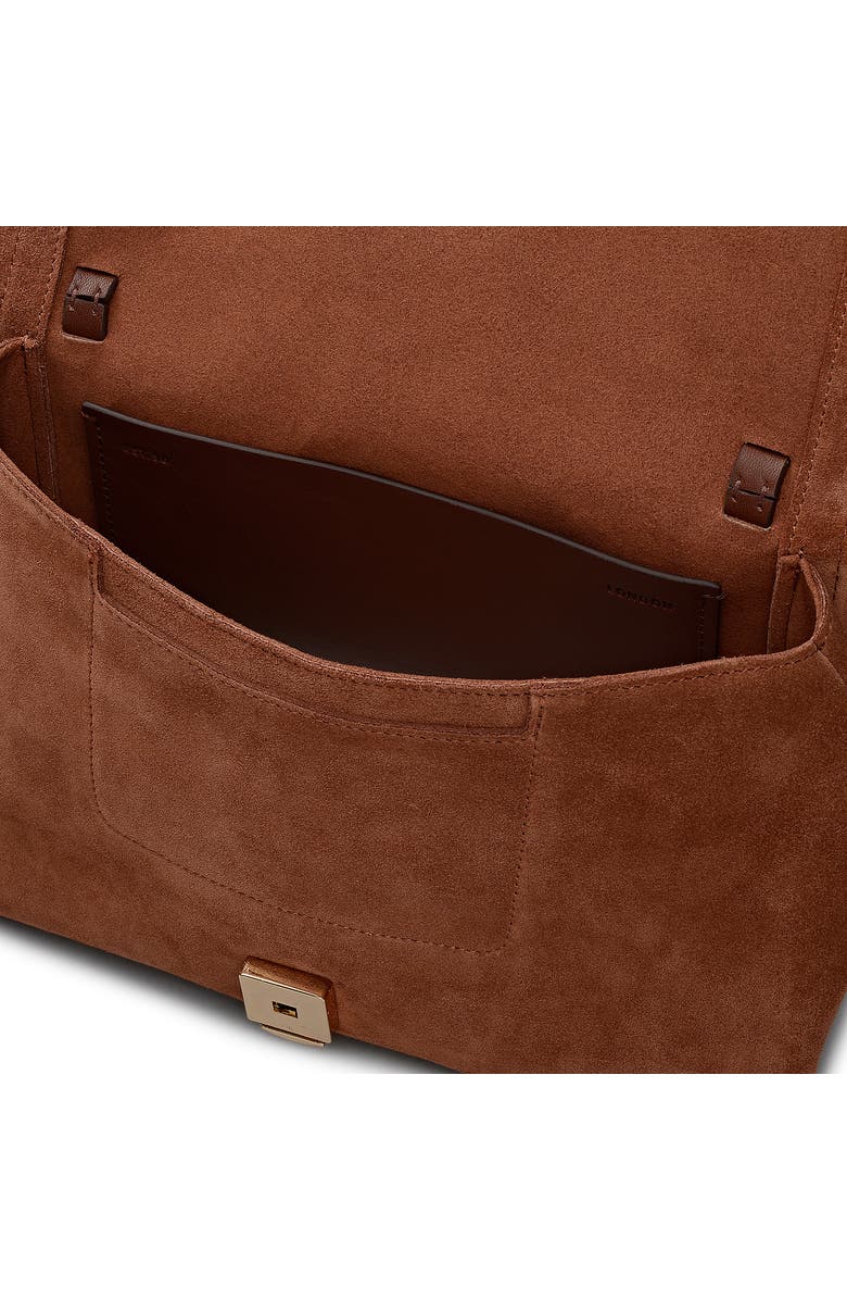 Radley Mercer Street - Suede Medium Flapover Shoulder Bag, Alternate, color, Russet