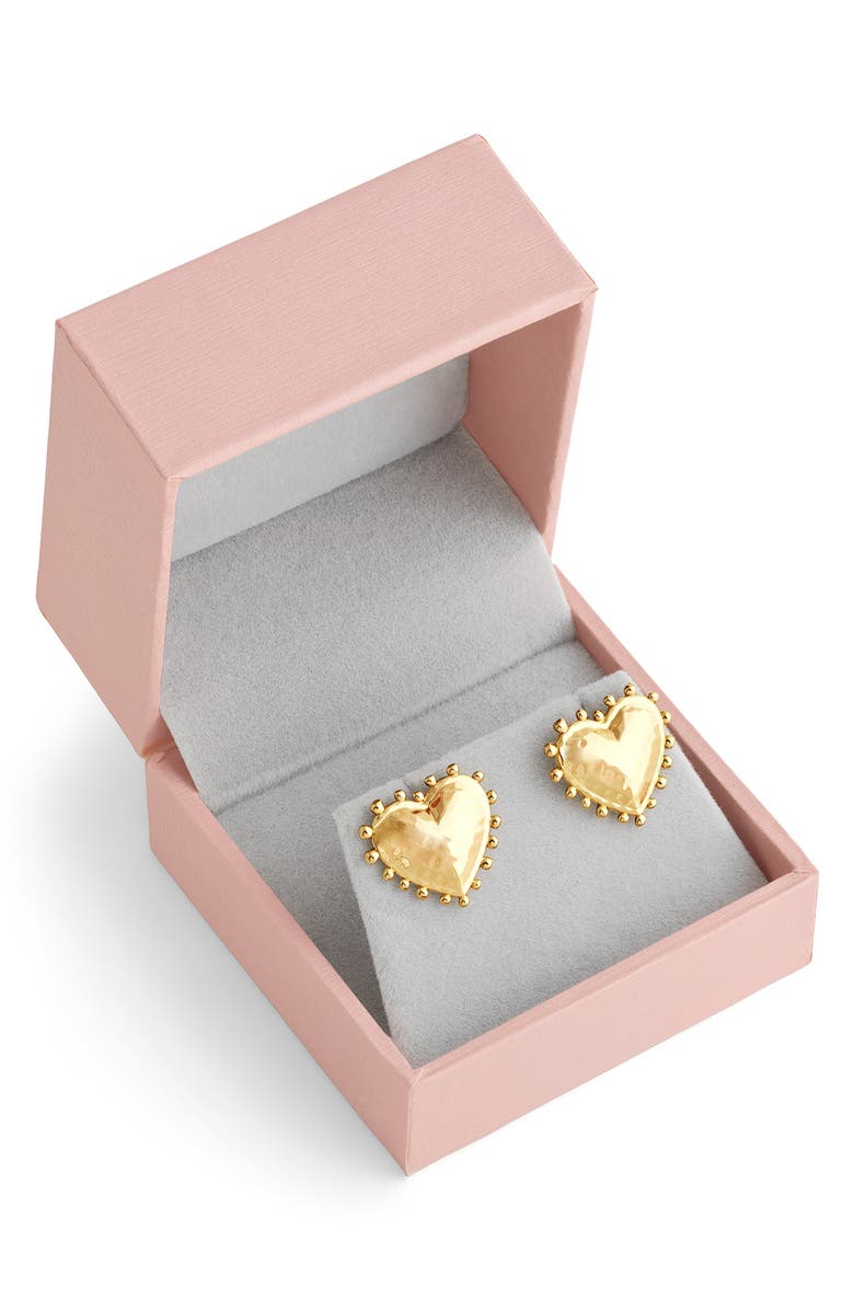Anabel Aram Jewelry Heart Stud Earrings, Alternate, color, Gold