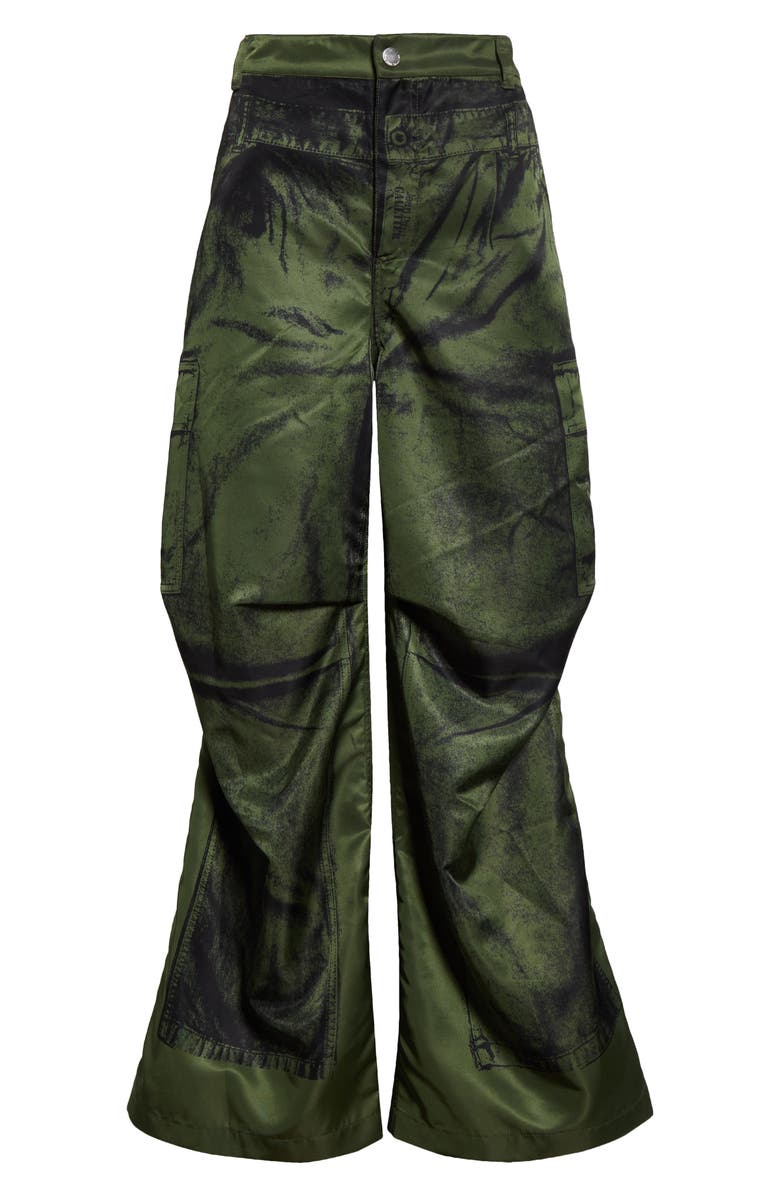 Jean Paul Gaultier Cargo Trompe l'Oeil Print Nylon Pants, Main, color,
