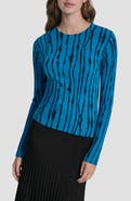 DKNY Dye Print Rib Sweater