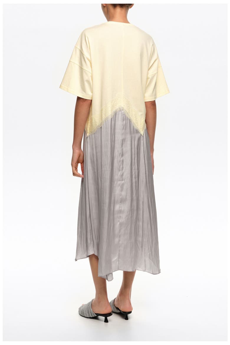 Two-Material Asymmetric Dress, Alternate, color, LIGHT GREY