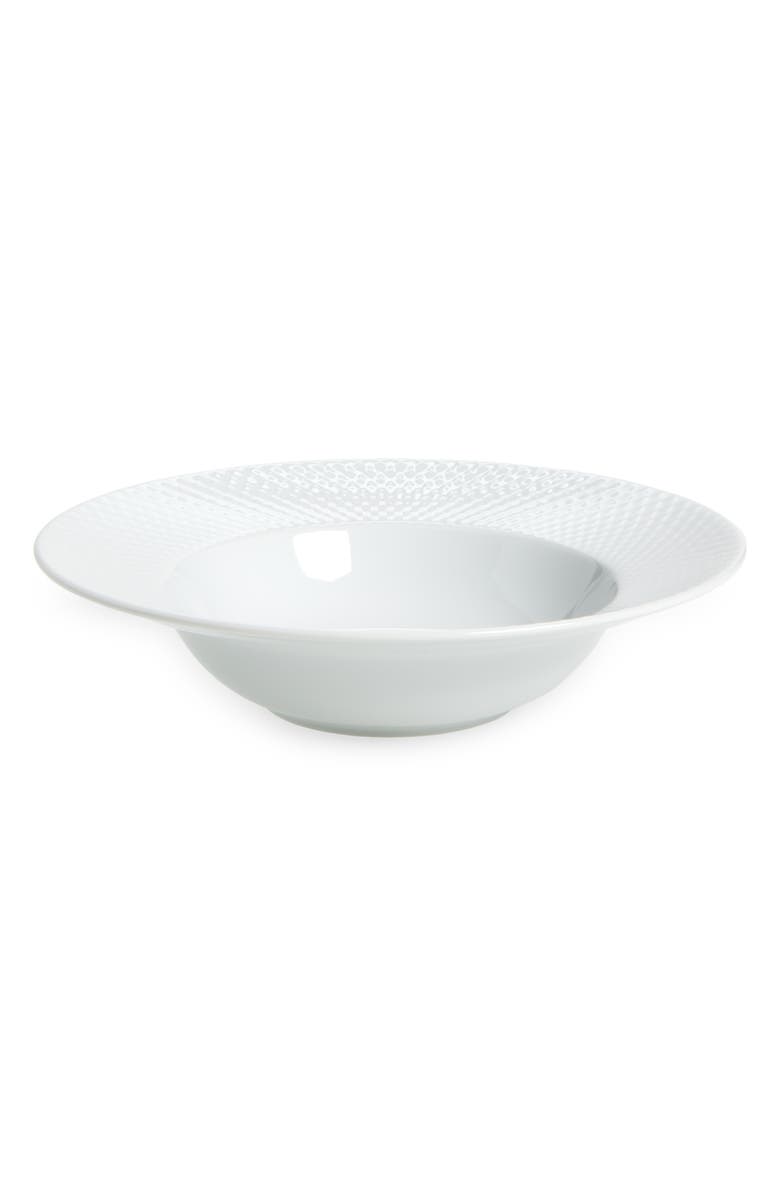 Lyngby Porcelaen Rhombe Soup Plate, Main, color, White