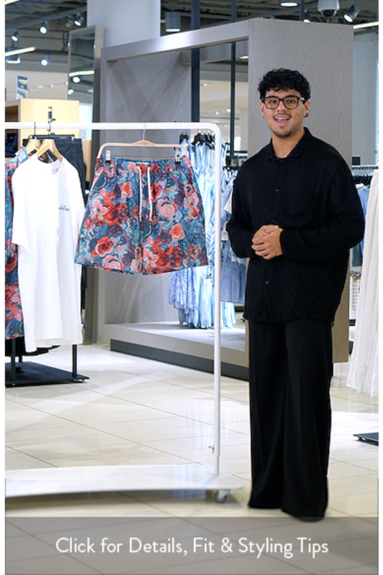 Bouquet Floral Jacquard Swim Trunks video