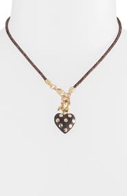 ROXANNE ASSOULIN The Mini Studded Wooden Pendant Necklace