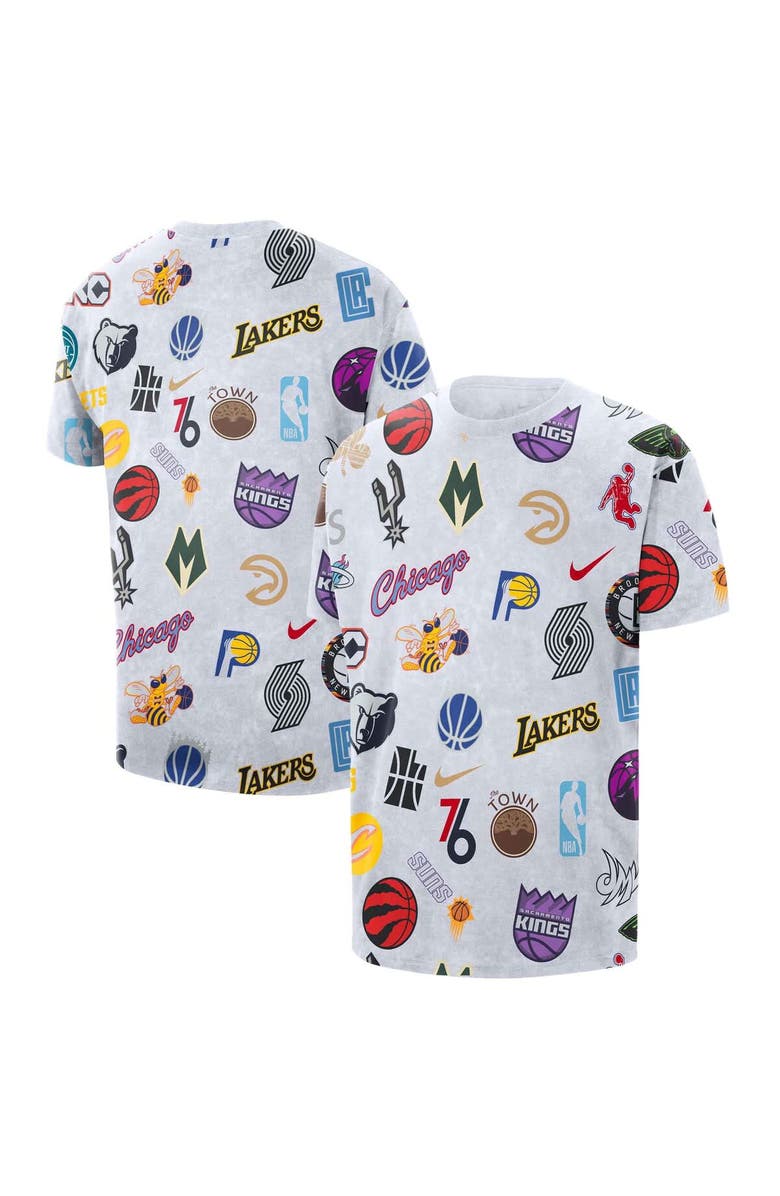Nike Unisex Nike  White NBA 2025/26 City Edition Remix All Over Print T-Shirt, Main, color, White