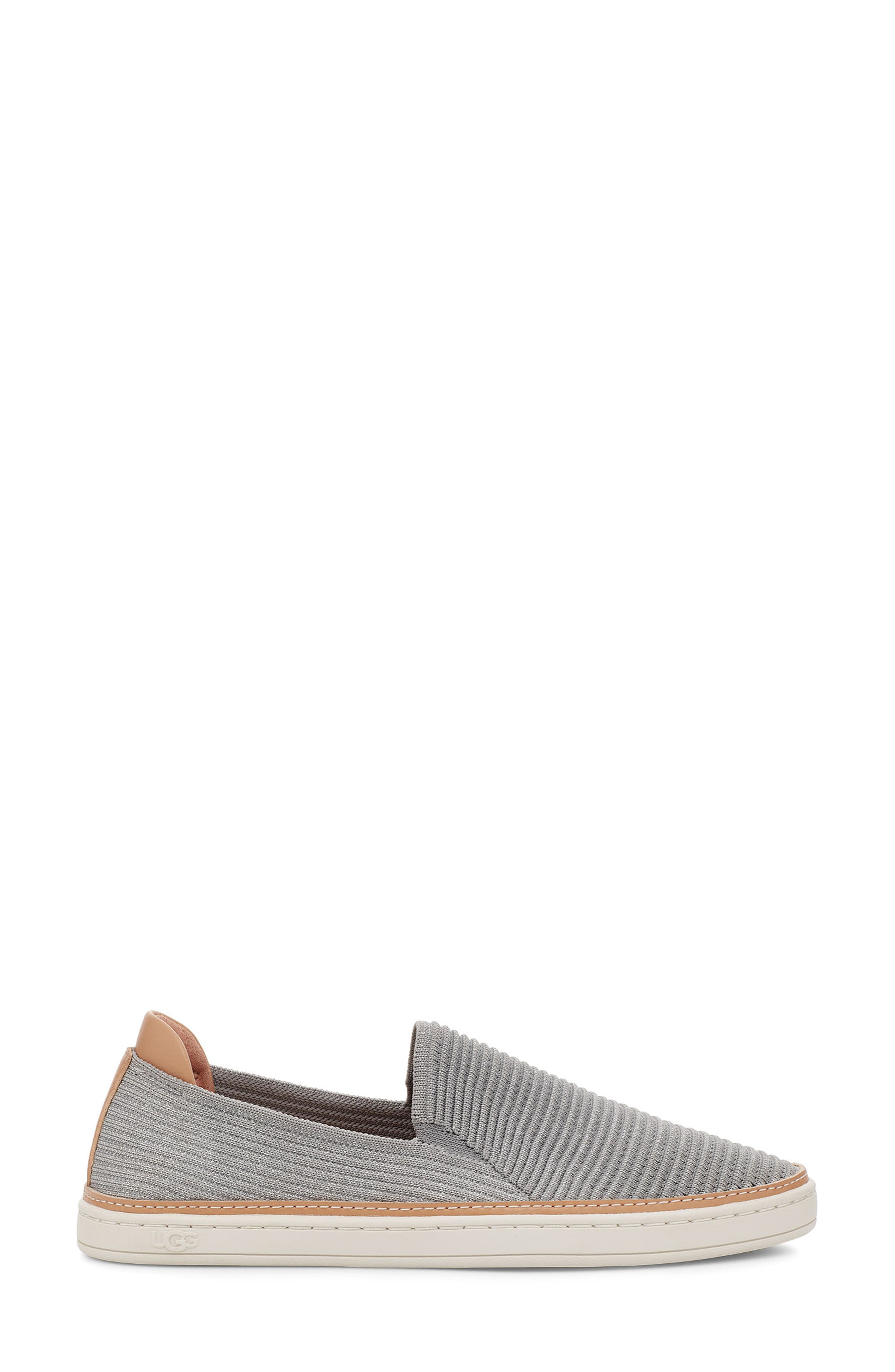 UGG Sammy Slip-On Sneaker, Alternate, color, SILVER RIB KNIT FABRIC