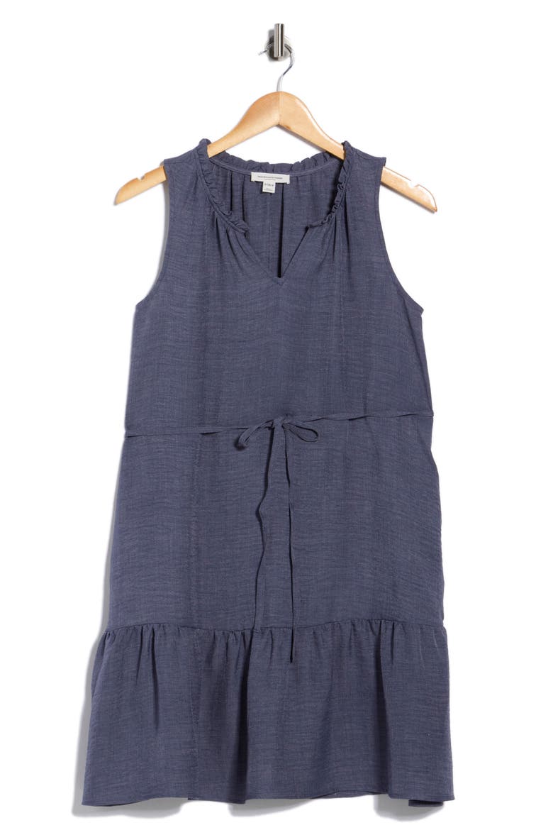 Zendaya Drawstring Dress, Alternate, color, TWEED BLUE