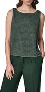 Donna Karan New York Boat Neck Metallic Beaded Tank