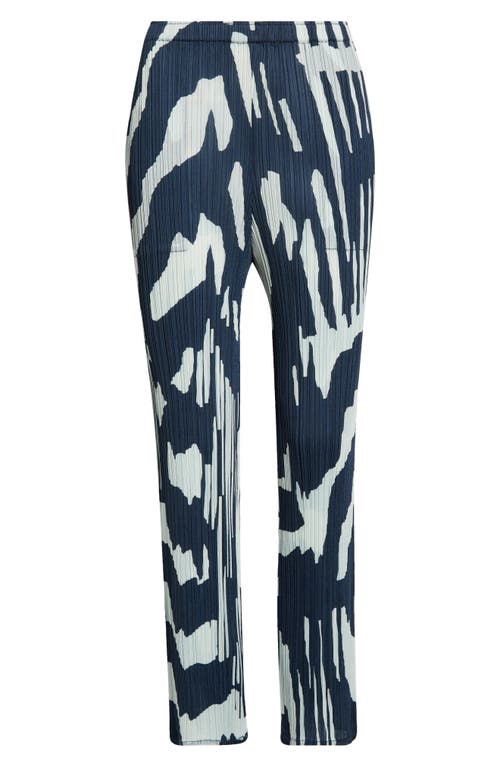 ISSEY MIYAKE PLEATS PLEASE ISSEY MIYAKE REFRACTION PRINT PLEATED PANTS 