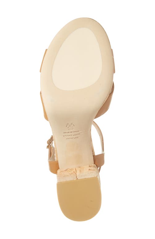 Stuart Weitzman Dayna Leather Crisscross Platform Sandals In Macchiato