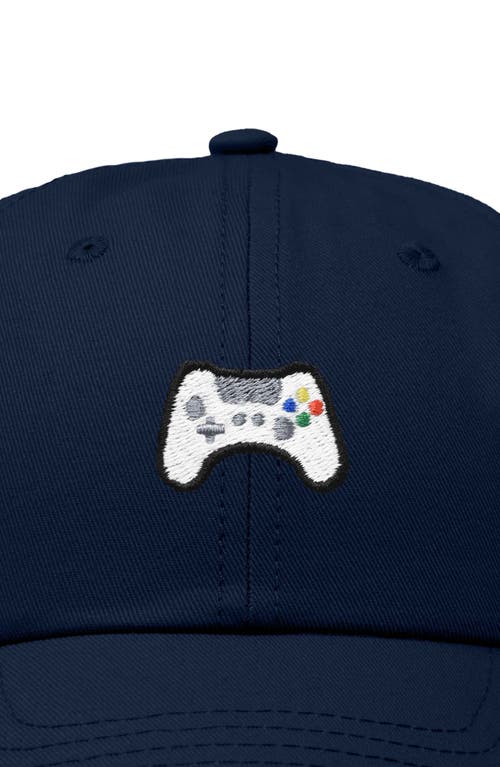 Dalix Game Controller Embroidered Hat In Navy Blue