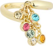 Covet Multicolor Crystal Drop Wrap Ring