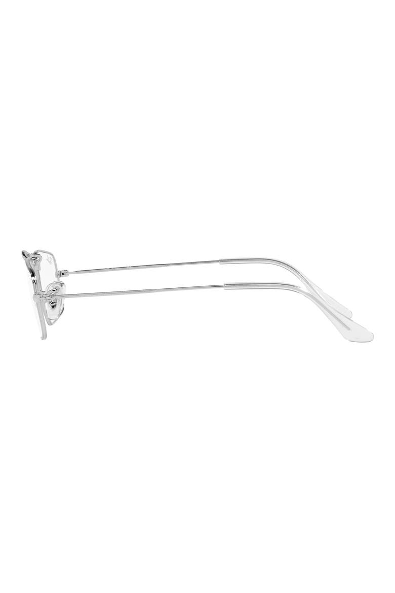 RX3957V 49mm Rectangle Optical Glasses, Alternate, color, SILVER