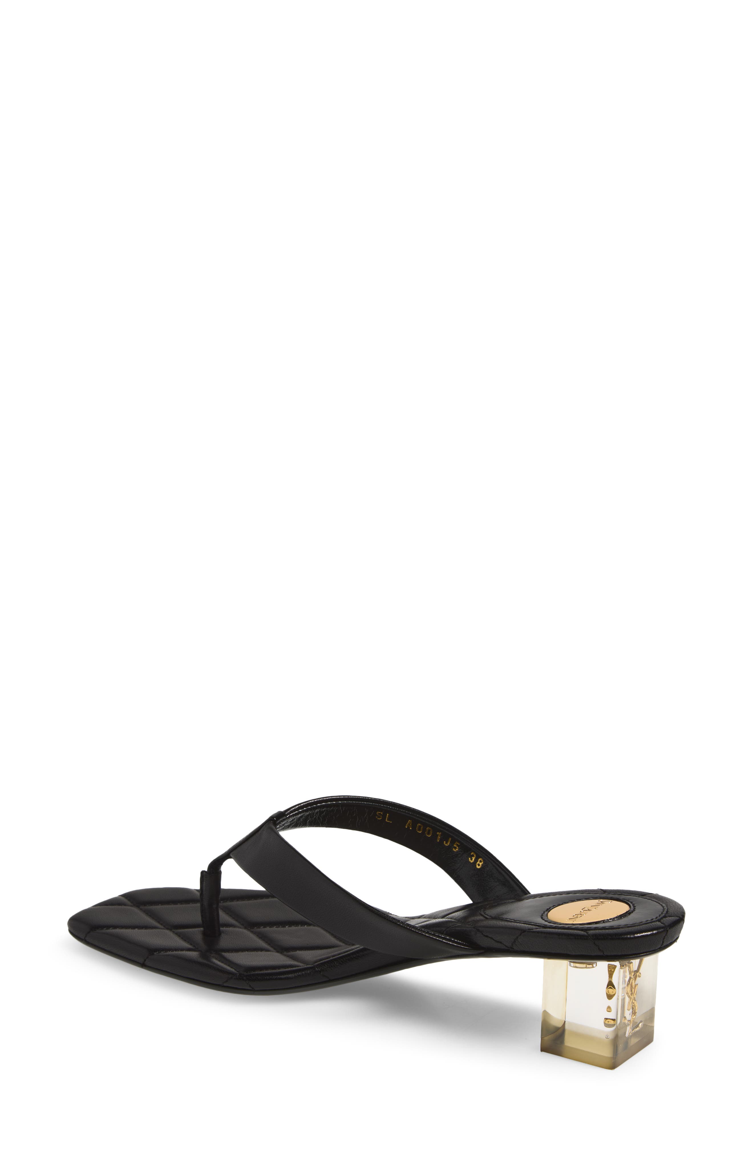 Ice Heeled Flip Flop, Alternate, color, NERO