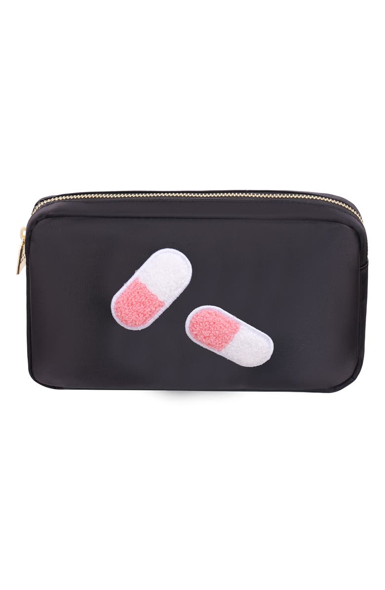 Bloc Bags Medium Pill Cosmetics Bag, Main, color, Black