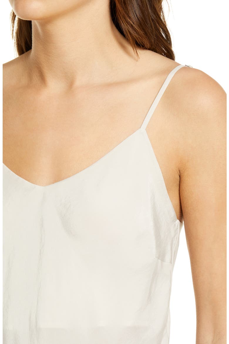 Scarlet Matte Satin Camisole, Alternate, color, WHITE CREAM