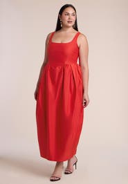 ELOQUII Pleated Tank Gown