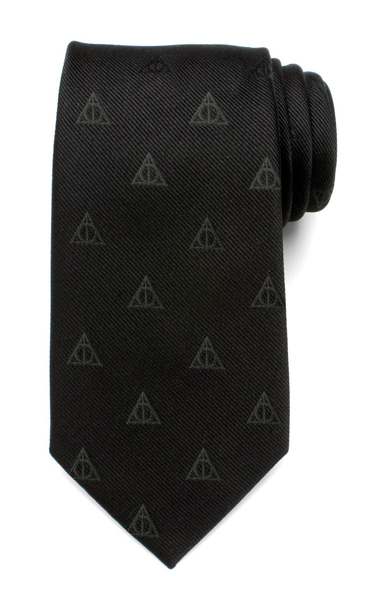 Cufflinks, Inc. Harry Potter - Deathly Hallows Silk Tie, Main, color, Black