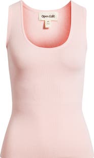 Open Edit Scoop Neck Sweater Tank