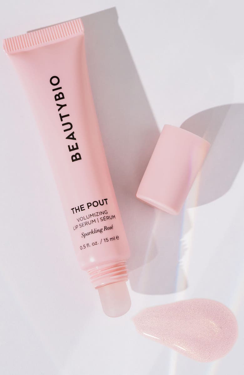 BeautyBio The Pout Sparkling Rosé Volumizing Lip Serum, Alternate, color, 