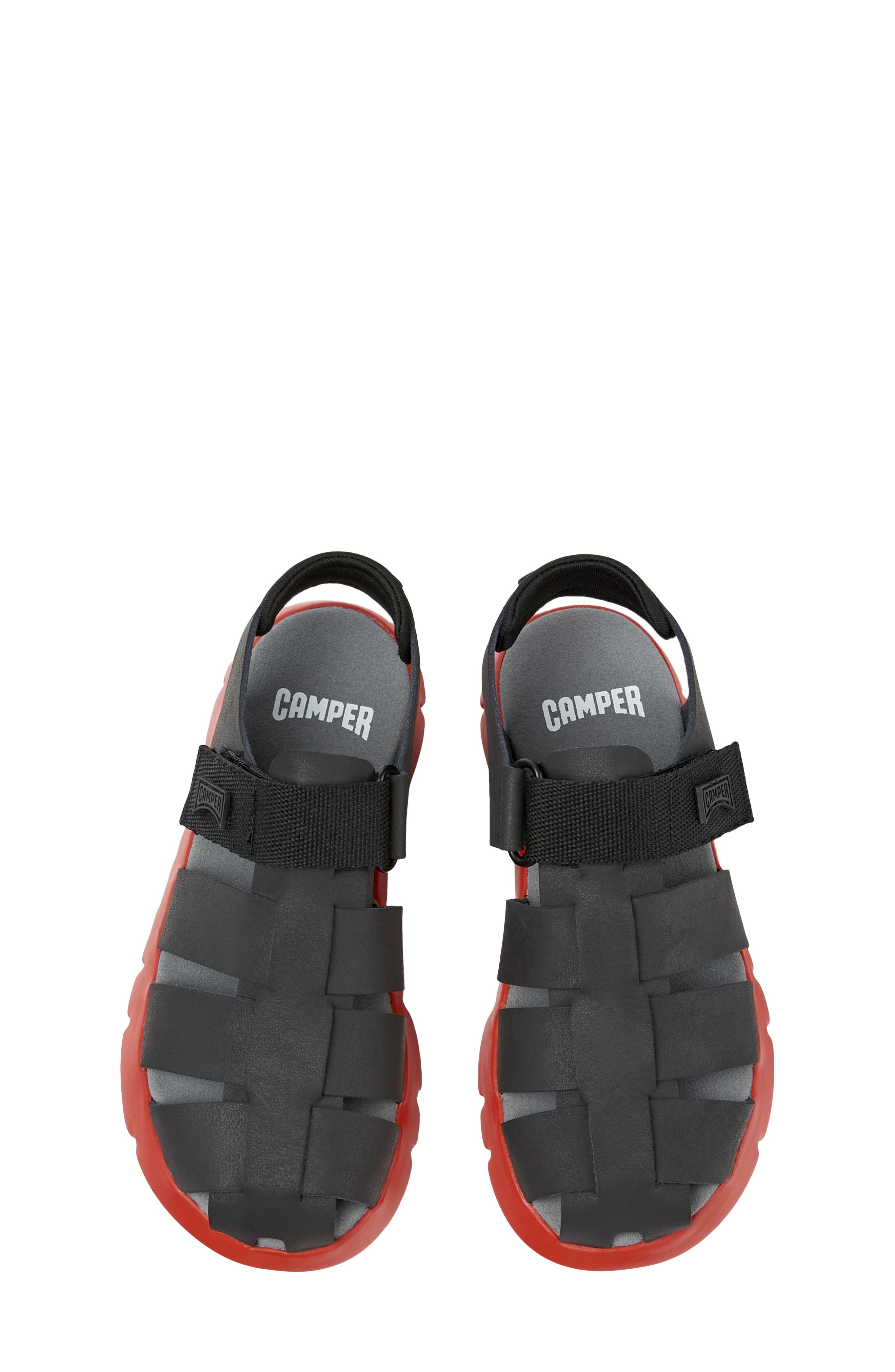 Camper Oruga Slingback Fisherman Sandal, Alternate, color, Black