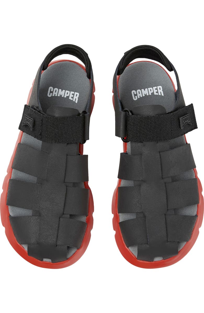 Camper Oruga Slingback Fisherman Sandal, Alternate, color, Black