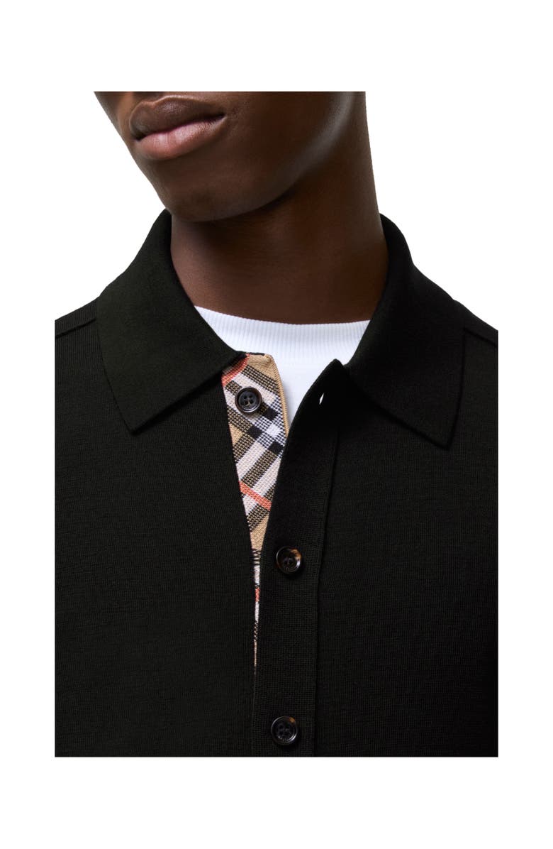 Burberry Wool Cardigan, Alternate, color, Black