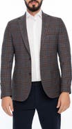 VELLAPAIS Plaid Sport Coat