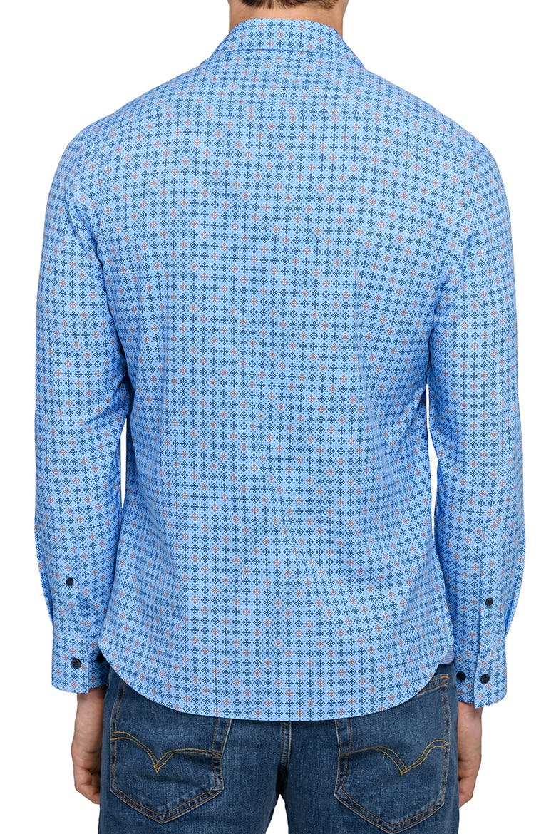 Quadruple Diamond Woven Long Sleeve Basic, Alternate, color, CHAMBRAY BLUE